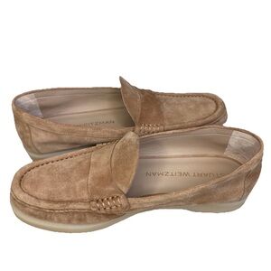 Stuart Weitzman Women’s Suede Blake Loafers Tan  Size7 Excellent condition